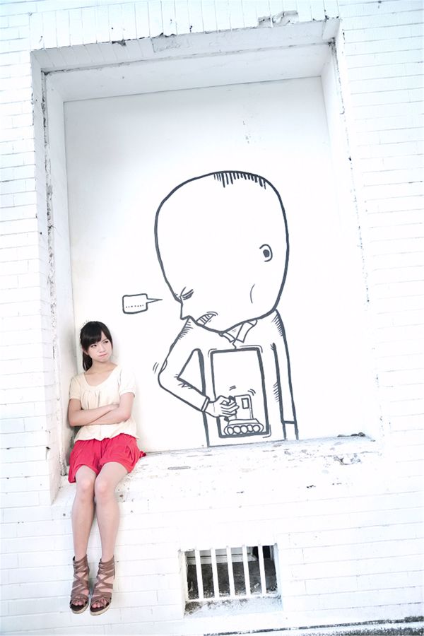 台湾の美少女シャオジン（ユ・チェンジン）「イーシアンパークでの屋外撮影」